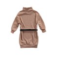 thumbnail image 3 of Kmbangi Robe Tricotée pour Enfants, Jupe à Col Haut avec Ceinture, 3 of 6