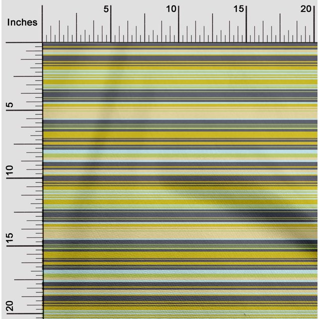 oneOone Cotton Poplin Fabric Horizontal Stripe Print Fabric BTY 42 Inch Wide