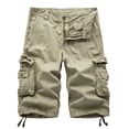 thumbnail image 1 of Cargo Work Pants for Men Mens Casual Pure Color Outdoors Pocket Beach Work Trouser Cargo Shorts Pant Mens Shorts with Zipper Pockets Mens Cargo Work Pants Cargo Work Shorts for Men, 1 of 3