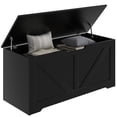 thumbnail image 1 of HOMCOM Storage Chest for Living Room, Storage Bench, 39.4"W, Black, 1 of 10