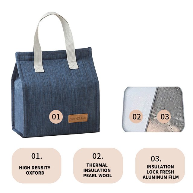 Rbaofujie Sac à Lunch Sac à Repas Vertical Portable Sac Bento Cationique Sac Isotherme Sac pour Boîte à Riz Sac Bento Grande Capacité Sacs à Lunch pour Enseignante pour Femmes