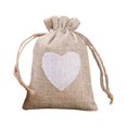 thumbnail image 2 of pitrice Bag Burlap Drawstring Gift Storage Packaging Organizer Ring Earrings Jewelry Reusable Fashionable Storing Holder White Gray, 2 of 6
