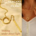 thumbnail image 4 of ORUYROP Collier Chic en Y pour Femmes, Collier Ras du Cou en Acier Inoxydable/plaqué Or/noir, Boîte Cadeau, 4 of 7