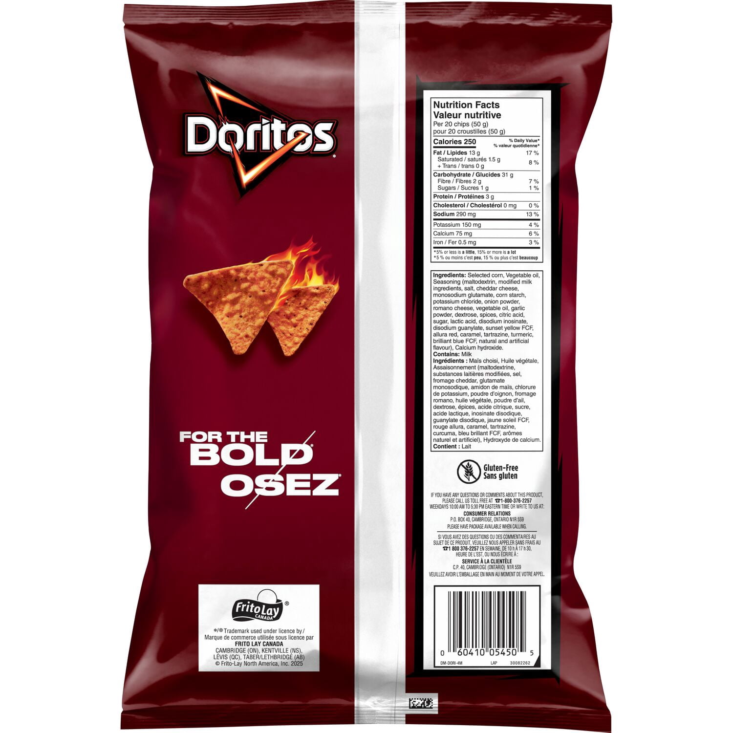 Doritos Chips tortilla aromatisées Nacho épicé