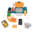 thumbnail image 1 of Cash Register Toy,Cash Register Toy for Kids with Checkout Scanner Play Food Set Play Calculator Credit Card Reader Voice Broadcast Pretend Cash Register, 1 of 7