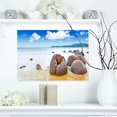 thumbnail image 1 of Rochers Moeraki de Midi - Impression d'Art Photo sur Toile du Bord de Mer, 1 of 3