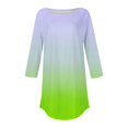 thumbnail image 4 of Pxiakgy Vente Chaude!! T-Shirts à Manches Longues Col Rond pour Femmes Printemps Automne Tie Dye Hauts Amples Tunique Décontractée Blouse Col Printemps Tunique Imprimée Décontractée T-Shirts Trois Quarts Hauts pour Femmes Vert 3TG, 4 of 5