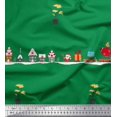 thumbnail image 1 of Soimoi Cotton Voile Fabric Santa,Gift Box & Tree Christmas Print Sewing Fabric Yard 56 Inch Wide, 1 of 1