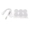 thumbnail image 3 of facefd Kit d'Ampoules Miroir à DEL Style Coiffeuse Lampe Cosmétique 6 Ampoules, 3 of 9