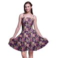 thumbnail image 1 of Bimba Robe Soleil Mini à Taille Smockée pour Femmes à Imprimé Floral, Tenue de Fête d'Été pour les Vacances - Petit, 1 of 5