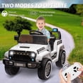 thumbnail image 4 of 12V Kids Ride On Truck Car, Battery Powered Electric Vehicles with Remote Control, Spring Suspensions, 3 Speeds, LED Lights, Music, MP3, Ride On Toy Car for Children Toddles Boys Girls, 4 of 9