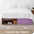 thumbnail image 4 of Bare Home Jupe de Lit Double Brossage - Premium 1800 Collection - Retombée de 15 Pouces - Lit Simple, Lavande, 4 of 4