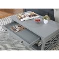thumbnail image 2 of Alaterre Coventry Table Basse en Bois, Design Polyvalent avec Détails Ouverts et Rangement Supplémentaire, Forme Carrée, Gris, 2 of 5