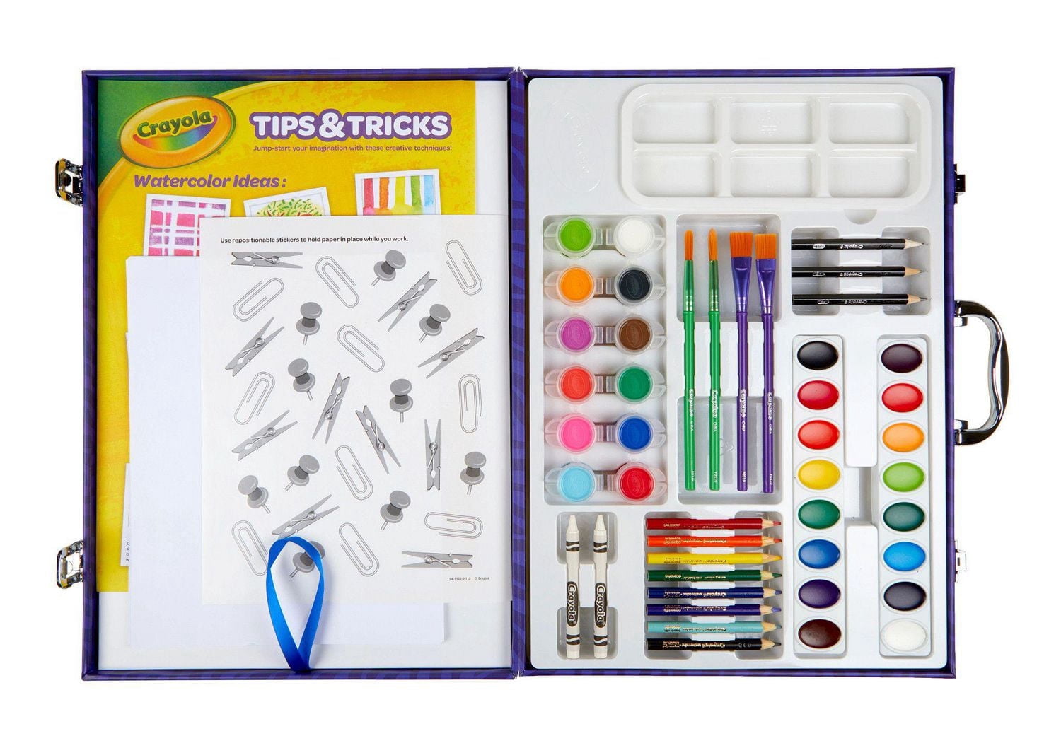 Crayola Paint & Create Easel Art Case –  Painting Set For Kids, Paint, Watercolours, Gift for Boys & Girls, Ages 4, 5, 6, 7, 8