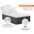 thumbnail image 3 of SGI Bedding 9 Inch Wrap Around Bed Skirt | Microfiber Bed Skirt | Fade Resistant, Wrinkle Free, Anti-static, Decorative, Extra Storage Space, Clutter-Free | Queen, Dark Gray, 3 of 6