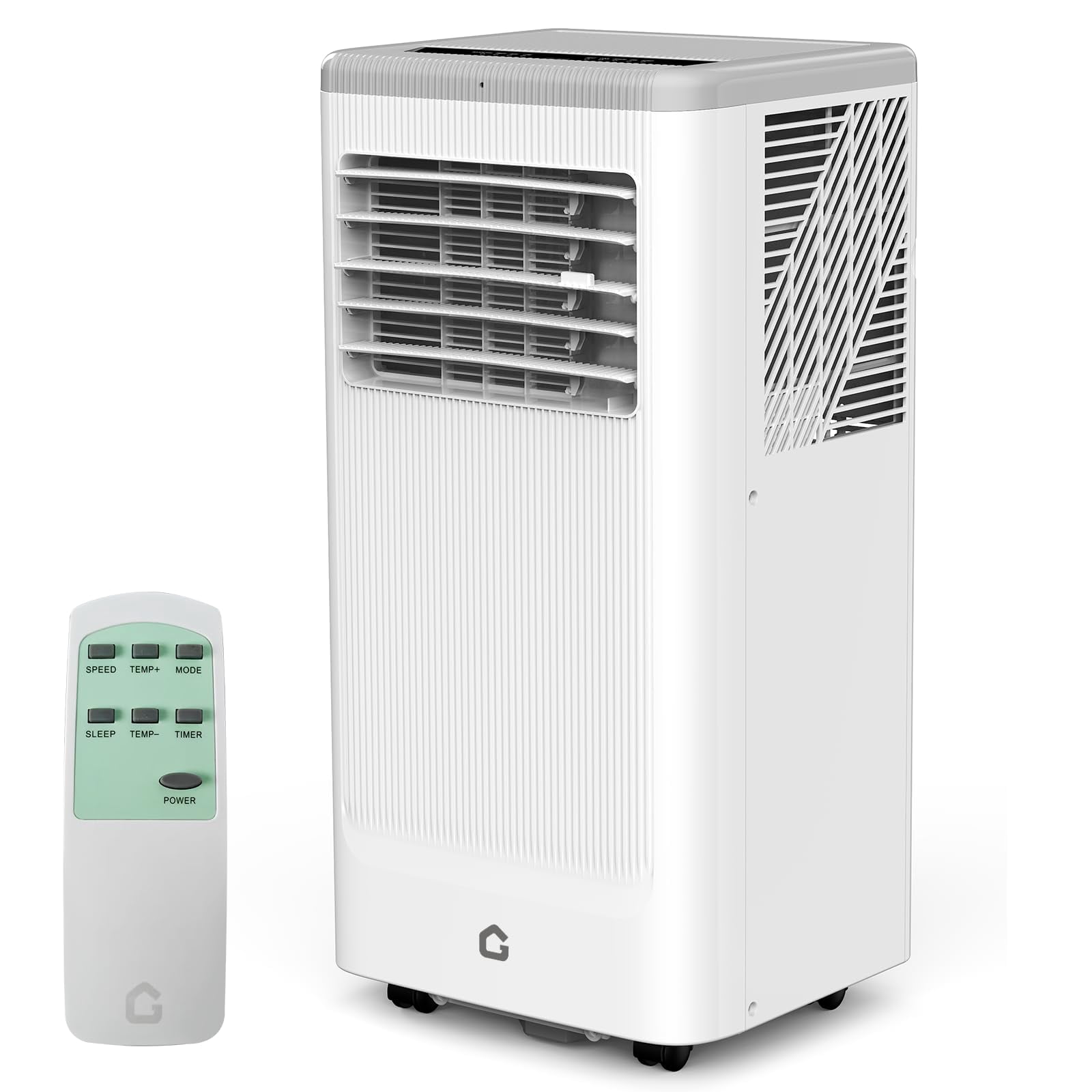 Portable AC – 10,000 BTU Covers 450 Sq.Ft – 3-in-1 Cool/Fan/Dehumidifier – Remote – Full Window Kit – White