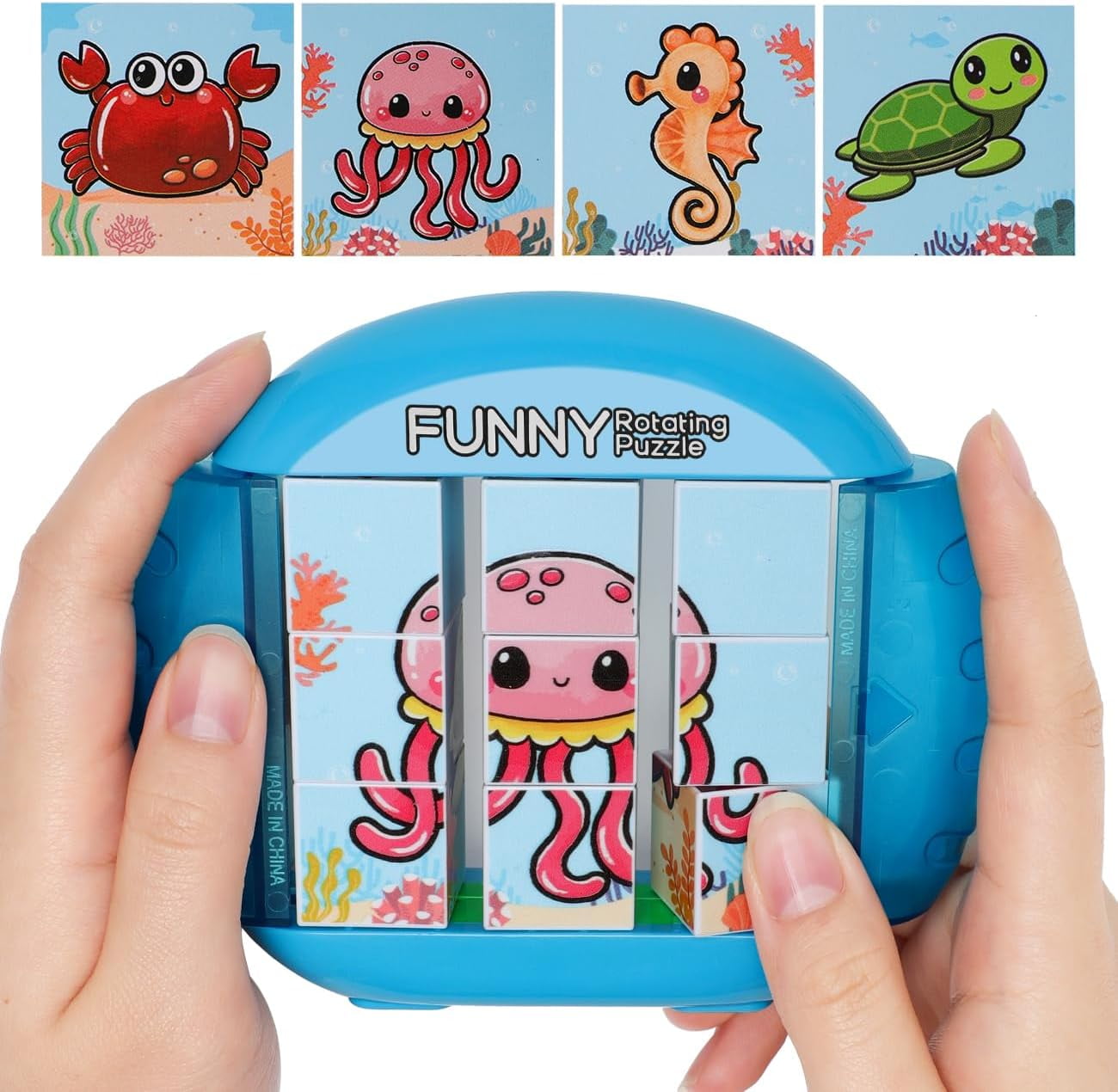 Funtogether Rotating Puzzle for Kids – Funtogether Toys, 4-in-1 Travel Puzzle Set, Car & Airplane Designs, Road Trip Activities, Fine Motor Skills, Gift for Ages 3+