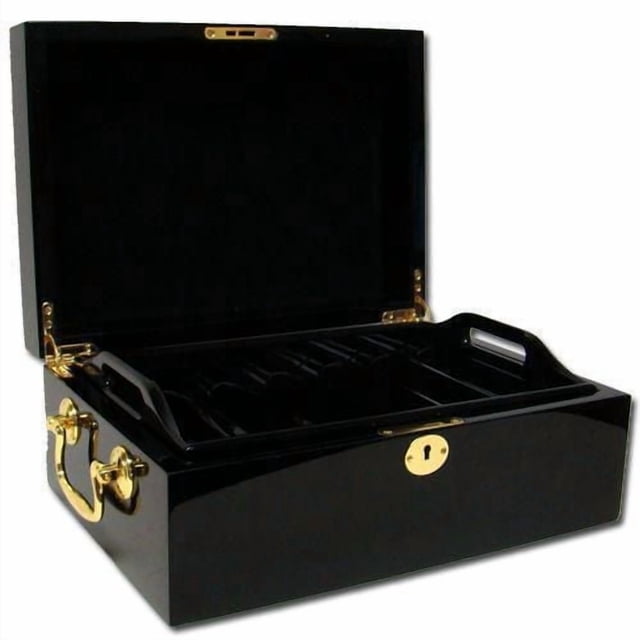 Boitier en bois pour jetons de poker