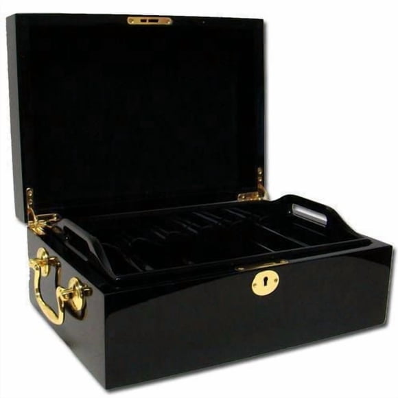 Deluxe Wooden poker chips case