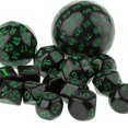 thumbnail image 4 of Xingzhi 15 Pcs dés en Acrylique à Chiffres Multi-Faces pour Jeu de Rôle Vert, 4 of 5