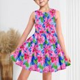 thumbnail image 1 of LOVZFMLL Fashionable Girls' Floral Print Round Neck Long Sleeved Dress, 1 of 9