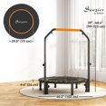 thumbnail image 3 of Soozier 40" Rebounder Trampoline for Adult with Adjustable Handle, Orange, 3 of 10