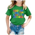 thumbnail image 1 of WEAIXIMIUNG Chandails de Sport pour Filles 10-12 Enfant Rentrée des Classes Saison Imprimé Graphique Col Rond Manches Courtes T-Shirt d'Été Décontracté, 1 of 4