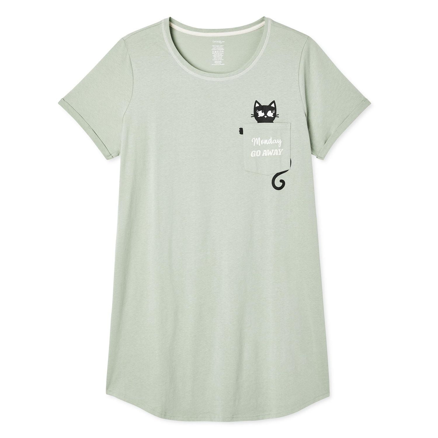 George Plus Women's Rolled Sleeve Nightshirt