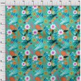thumbnail image 3 of oneOone Velvet Turquoise Green Fabric Skull Sewing Craft Projects Fabric Prints By Yard 58 Inch Wide, 3 of 5