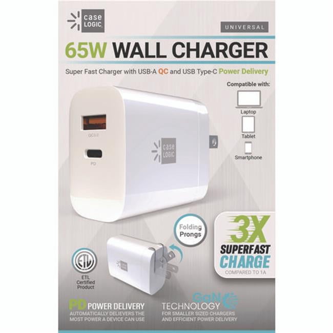 Bytech BTHCLPDW6105WT 65 watt Wall Charger, White