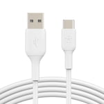 Belkin BoostCharge USB-A to USB-C Cable - (3.3ft/1M) USB-IF Certified USB Type-C Cable, Compatible with Samsung Galaxy S23, S23+, Note20, Pixel 6, Pixel 7, iPad Pro, Nintendo Switch & More White