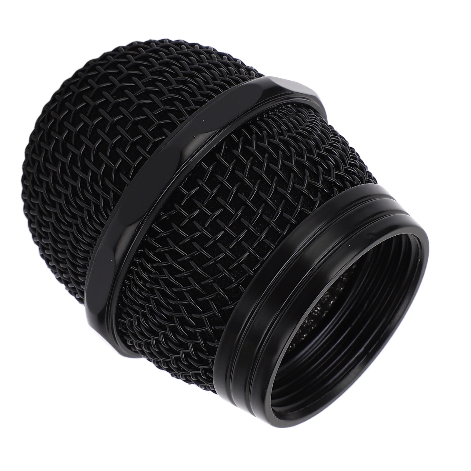 Mic Ball Head Mesh, Microphone Mesh Cover Black Spiral Type  For Karaoke