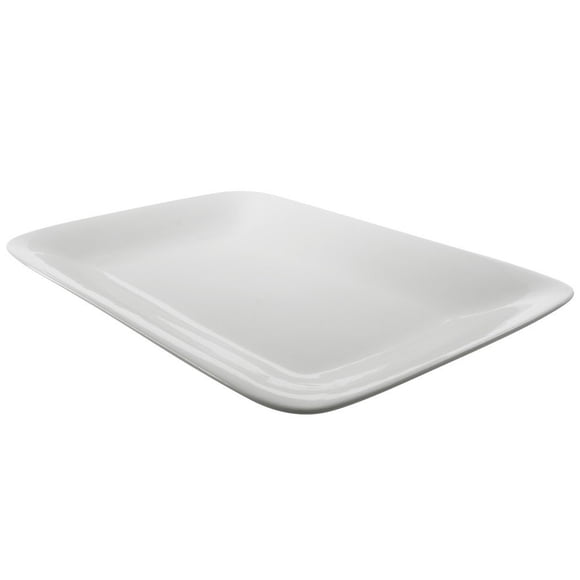 10 Strawberry Street Whittier 10.5" x 7 " Rectangular Plate, Set of 2, White