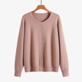 thumbnail image 3 of Cameland Cardigan Veste Chandail Uni à Col Rond pour Femmes Chandail à Col Rond, 3 of 7