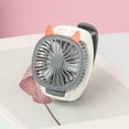 thumbnail image 1 of Mini Portable Wrist Fan. Desktop Or Handheld Two Purpose USB Charging Fan Detachable Wristband With Three Gear Of Wind Speed And Colored Lights, 1 of 6
