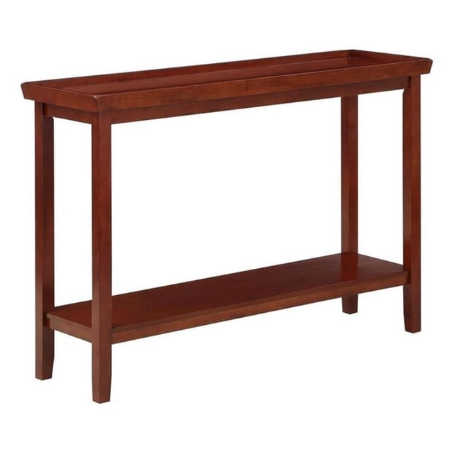 Pemberley Row Rubberwood Mahogany Console Table Rectangular 48" x 15" x 34" Unassembled