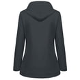 thumbnail image 2 of Women Solid Rain Jacket Outdoor Plus Size Waterproof Hooded Raincoat Windproof, 2 of 5