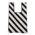 thumbnail image 1 of Striped Lady Top-handle Bags Fashion Knit Wrist Tote Portable for Work (Style 7), 1 of 7