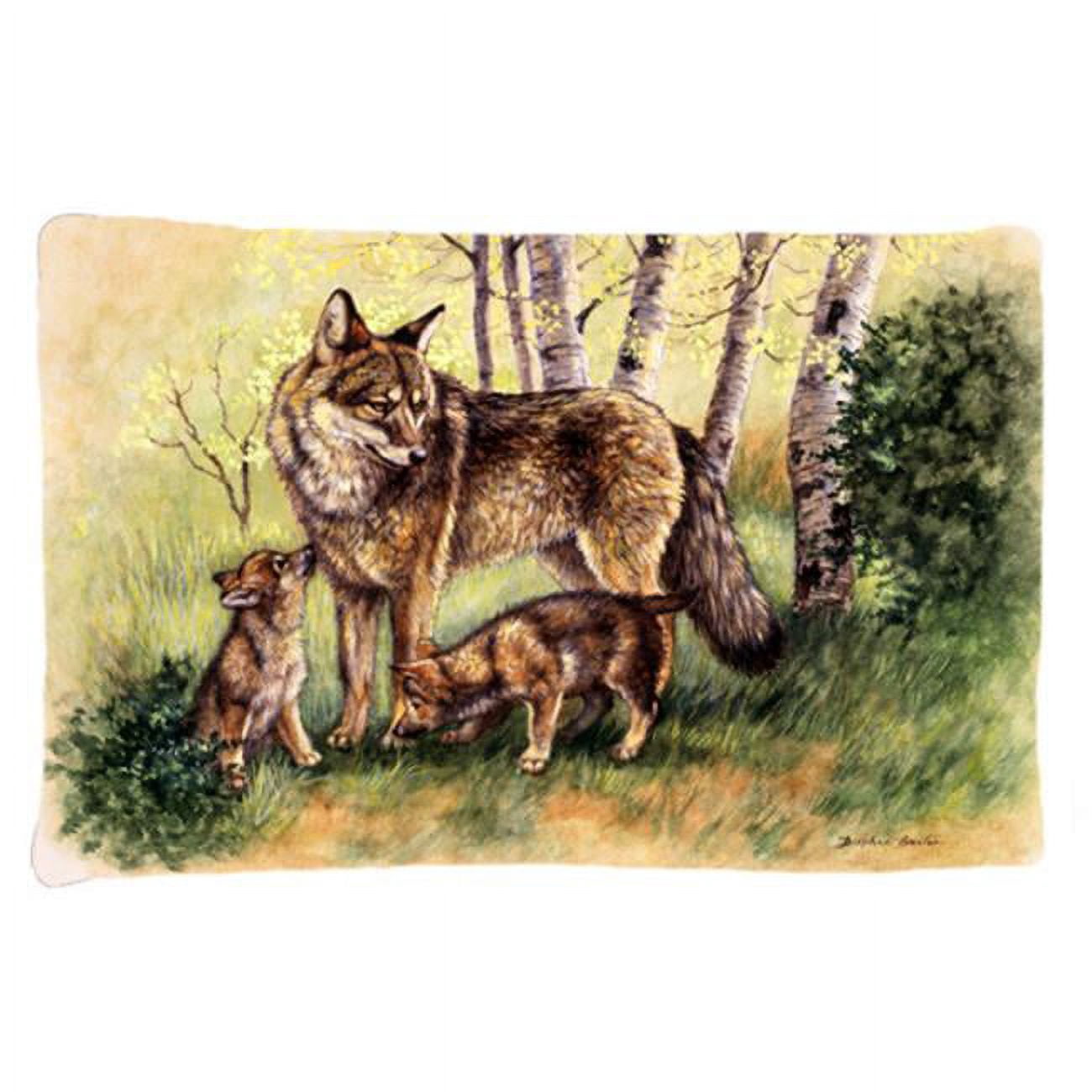 Carolines Treasures BDBA0115PILLOWCASE Wolf Wolves by Daphne Baxter Fabric Standard Pillowcase
