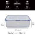 thumbnail image 2 of Starfrit LocknLock Plastic Bento Lunch Container, Capacity of 34oz/1L, Removable Divider, 2 of 9