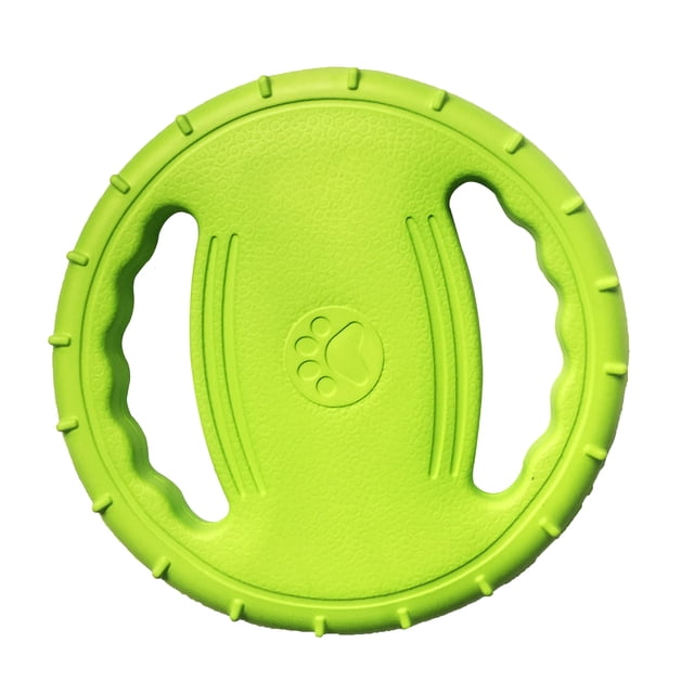 Pet Dog Flying Disc EVA Dog Training Ring with Double Handles Dog Flyer Toys Outdoor Activity Fetch Toy