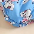thumbnail image 4 of Birdeem 1-18M Infant Toddler Baby Girl Ruffled Print Top with Straps Shorts and Headband Set, 4 of 9
