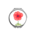 thumbnail image 1 of Red Flower Corn Art Watercolour Hand Compact Mirror Round Portable Pocket Glass, 1 of 3