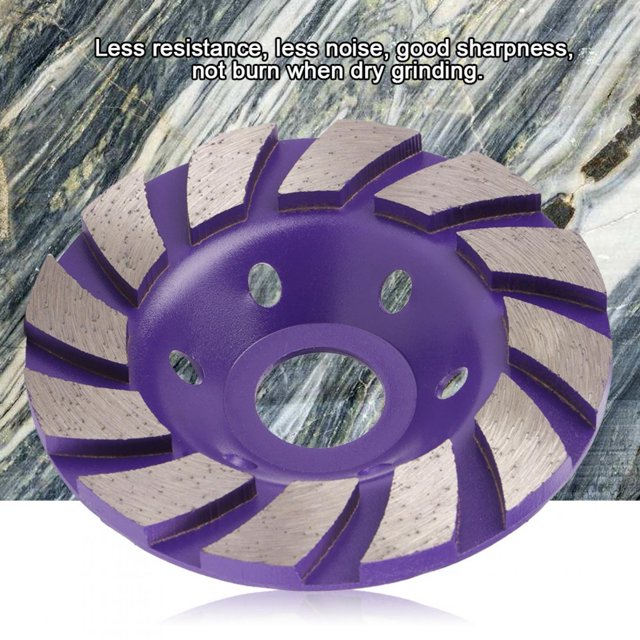Meule à Segments 100mmx5mm Disque Meuleuse d'Angle 6 Trous Rangée de Coupes Meule Granit Meule de Coupe pour Marbre Béton Pierre