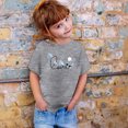 thumbnail image 2 of Chandail Court de Danse 2t Chandails à Manches Longues Filles Garçon et Fille Mode Décontractée Imprimé Col Rond Ample T-Shirt à Manches Courtes Haut, 2 of 4