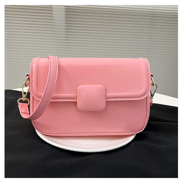 LinYooLi Sacs à Bandoulière Roses pour Femmes Sac en Cuir Souple Sac à Main Tendance Simple Sac Messager Classique pour Dames
