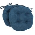 thumbnail image 1 of Coussins de Chaise Ronds Capitonnés en Microsuède Uni de 16 Po (Ensemble de 2), 1 of 1