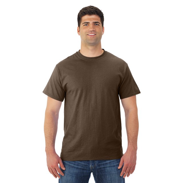 Jerzees Mens DRI-POWER Active Short Sleeve Crew T-Shirt, XL, Chocolate