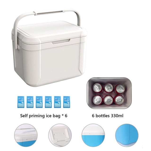 Dvkptbk Holds The Temperature Containers 5 Liter Camping Cooler - Hard Ice Retention Cooler Lunch Box - Portable Small Insulated Cooler Kitchen Gadgets