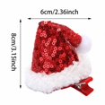 thumbnail image 2 of Christmas Decorations Red Sequins Small Hats Skirts Headwear Christmas Hair Clips, 2 of 5